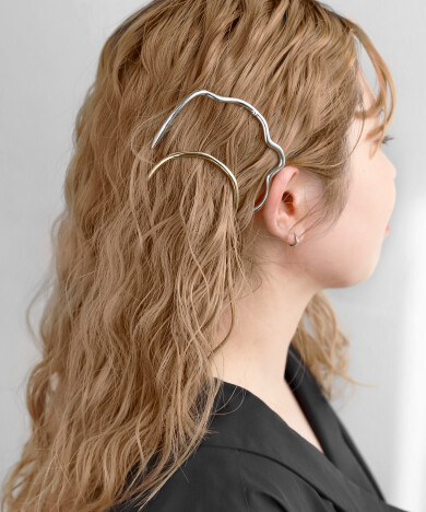 ウェーブラインメタルコーム