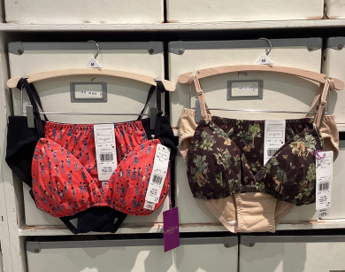 🉐MADE WITH LIBERTY FABRIC 【綿混】三角 ノンワイヤーブラ