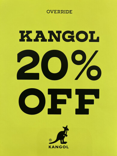 【お得なお知らせ】KANGOL全品20%OFF!!