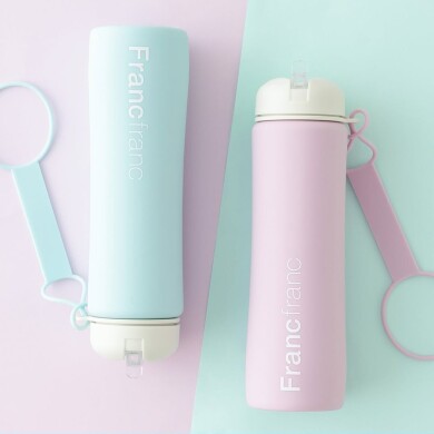 【NEW】コンパクトに持ち歩き🚶♀️折りたためるシリコンボトル🩷🩵