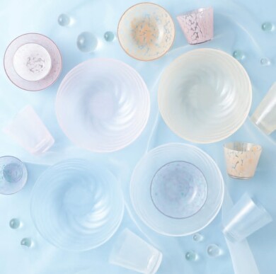 【NEW】透明感のあるガラスの夏食卓𓂃🫧🎐