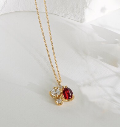 カラージュエリー ネックレス&ピアス